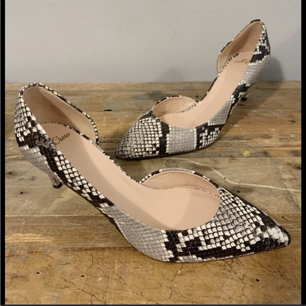 J.Crew Lucie pumps in snake skin embossed Leather - Picture 3 of 5
